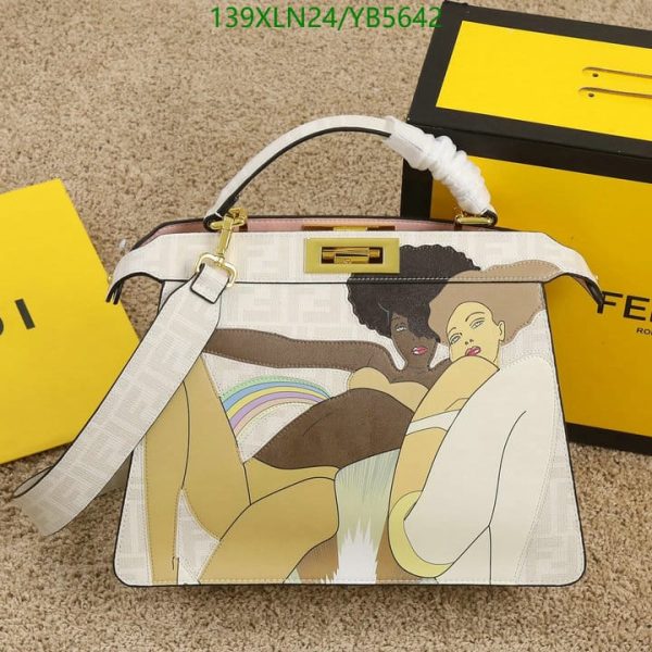 Fendi AAA+ Replica Saffiano handbag peekaboo mini YB56425730159