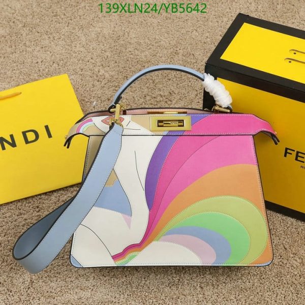 Fendi AAA+ Replica Saffiano handbag peekaboo mini YB56425730159