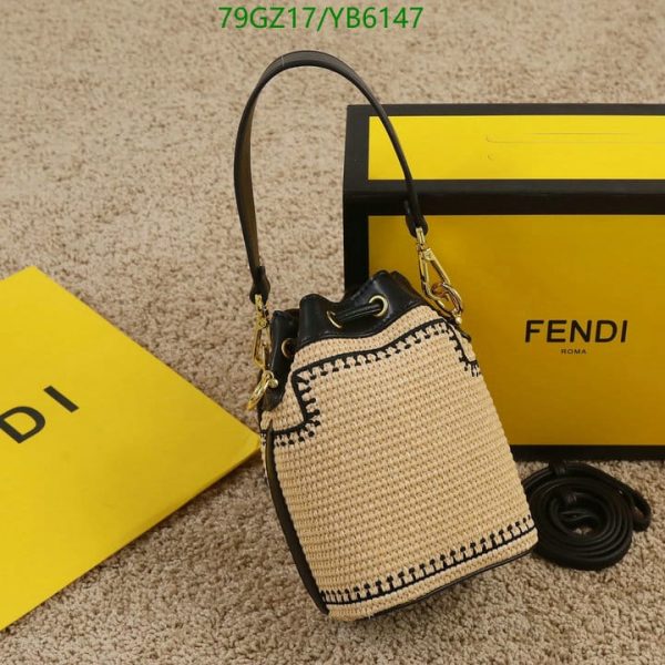 Fendi AAA+ Replica Mon Tresor Bucket Bag Perforated Leather Mini YB61479765439