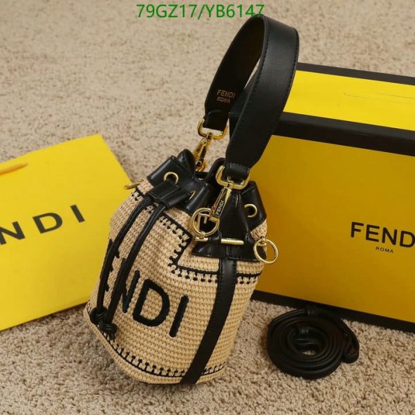 Fendi AAA+ Replica Mon Tresor Bucket Bag Perforated Leather Mini YB61479765439