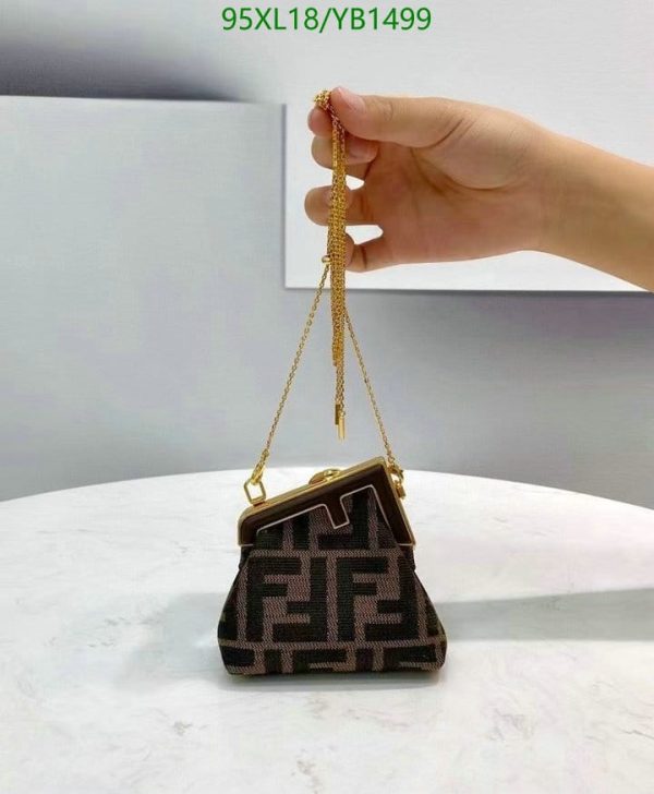 Fendi AAA+ Replica Women Nano Fendi First Charm Nappa Leather YB14994753680