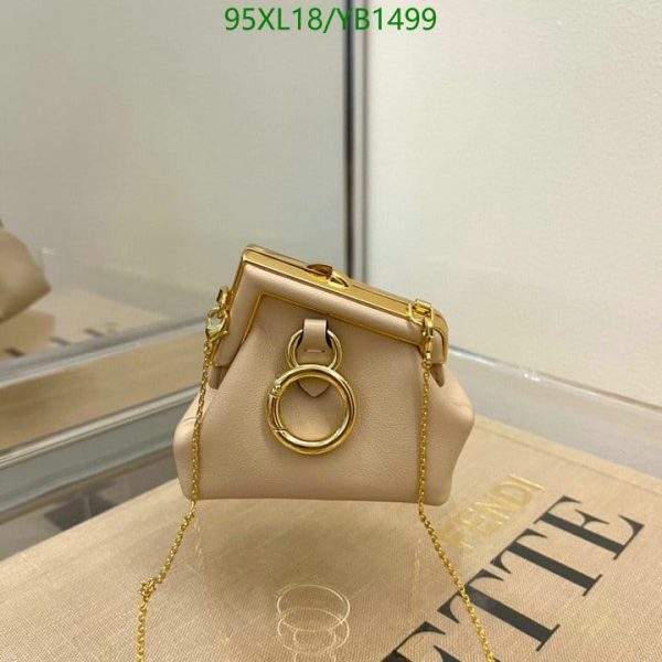 Fendi AAA+ Replica Women Nano Fendi First Charm Nappa Leather YB14994753680