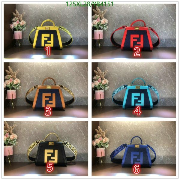 Fendi AAA+ Replica Women Peekaboo Iconic Mini Sheepskin Bag YB41515701235