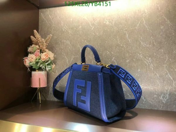 Fendi AAA+ Replica Women Peekaboo Iconic Mini Sheepskin Bag YB41515701235