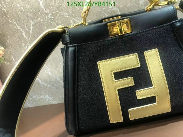 Fendi AAA+ Replica Women Peekaboo Iconic Mini Sheepskin Bag YB41515701235