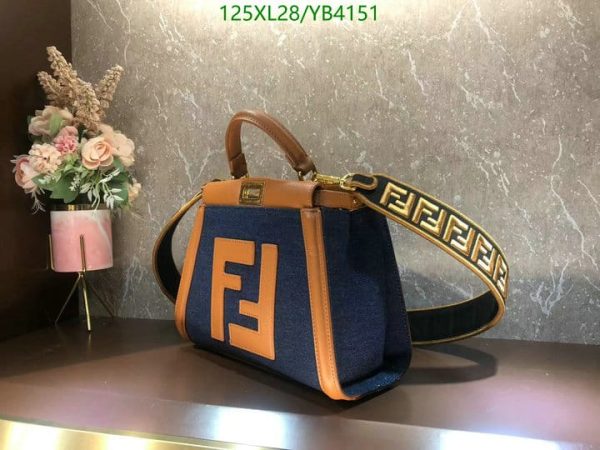 Fendi AAA+ Replica Women Peekaboo Iconic Mini Sheepskin Bag YB41515701235