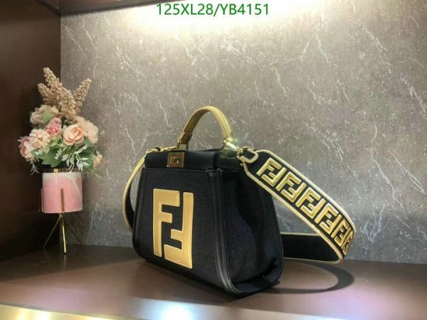 Fendi AAA+ Replica Women Peekaboo Iconic Mini Sheepskin Bag YB41515701235