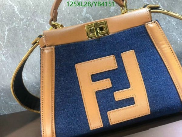 Fendi AAA+ Replica Women Peekaboo Iconic Mini Sheepskin Bag YB41515701235