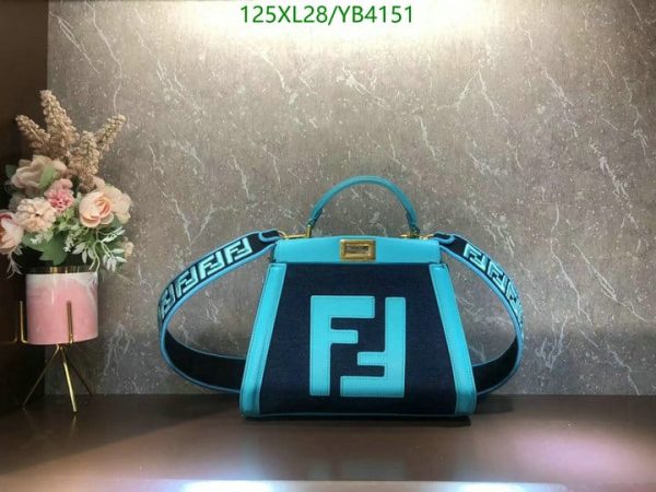 Fendi AAA+ Replica Women Peekaboo Iconic Mini Sheepskin Bag YB41515701235