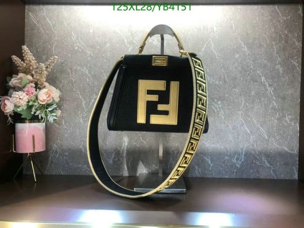 Fendi AAA+ Replica Women Peekaboo Iconic Mini Sheepskin Bag YB41515701235