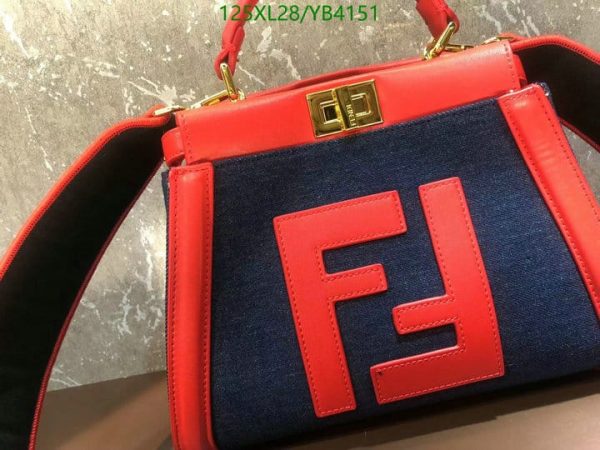 Fendi AAA+ Replica Women Peekaboo Iconic Mini Sheepskin Bag YB41515701235