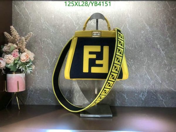 Fendi AAA+ Replica Women Peekaboo Iconic Mini Sheepskin Bag YB41515701235