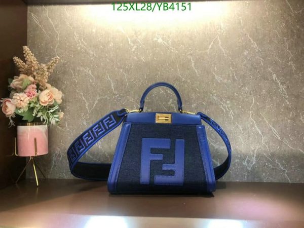 Fendi AAA+ Replica Women Peekaboo Iconic Mini Sheepskin Bag YB41515701235