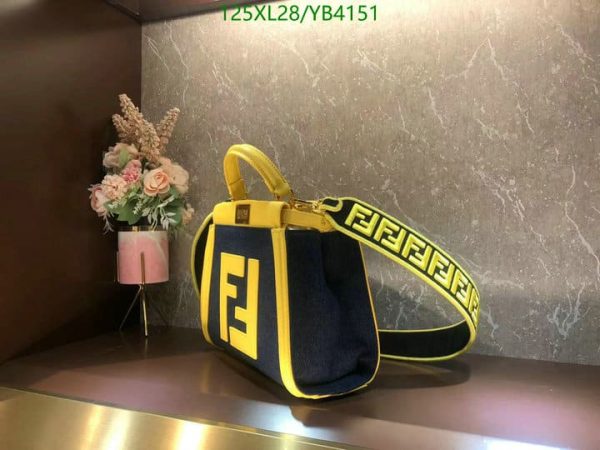 Fendi AAA+ Replica Women Peekaboo Iconic Mini Sheepskin Bag YB41515701235