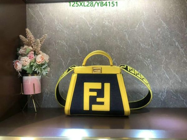 Fendi AAA+ Replica Women Peekaboo Iconic Mini Sheepskin Bag YB41515701235