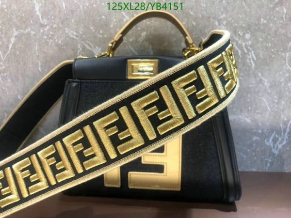 Fendi AAA+ Replica Women Peekaboo Iconic Mini Sheepskin Bag YB41515701235