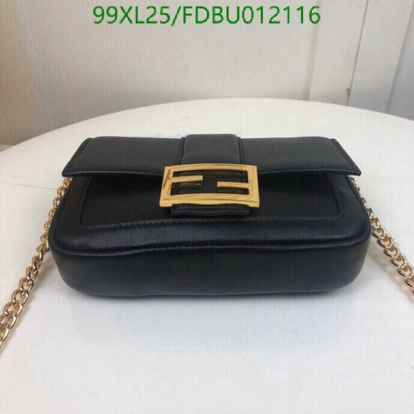 Fendi AAA+ Replica Women’s Baguette Mini Leather Shoulder Bag FDBU012116125