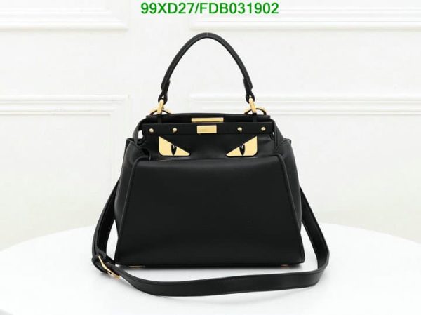 Fendi AAA+ Replica Women’s Black Peekaboo Iconic Mini Bag FDB0319021582