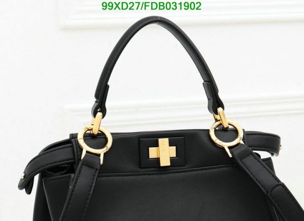 Fendi AAA+ Replica Women’s Black Peekaboo Iconic Mini Bag FDB0319021582