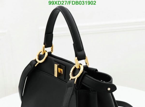 Fendi AAA+ Replica Women’s Black Peekaboo Iconic Mini Bag FDB0319021582