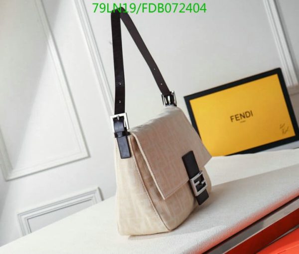 Fendi AAA+ Replica Zucca Mamma Baguette Shoulder Hand Bag Canvas Leather FDB0724045768