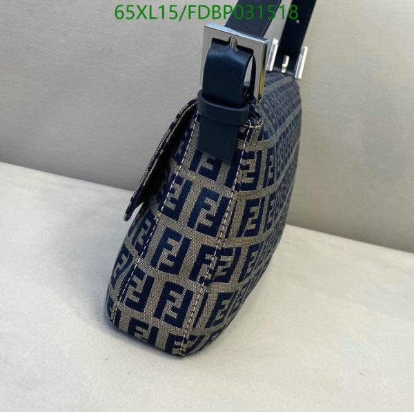 Fendi AAA+ Replica Zucchino Baguette Bag (Gray) FDBP031518256