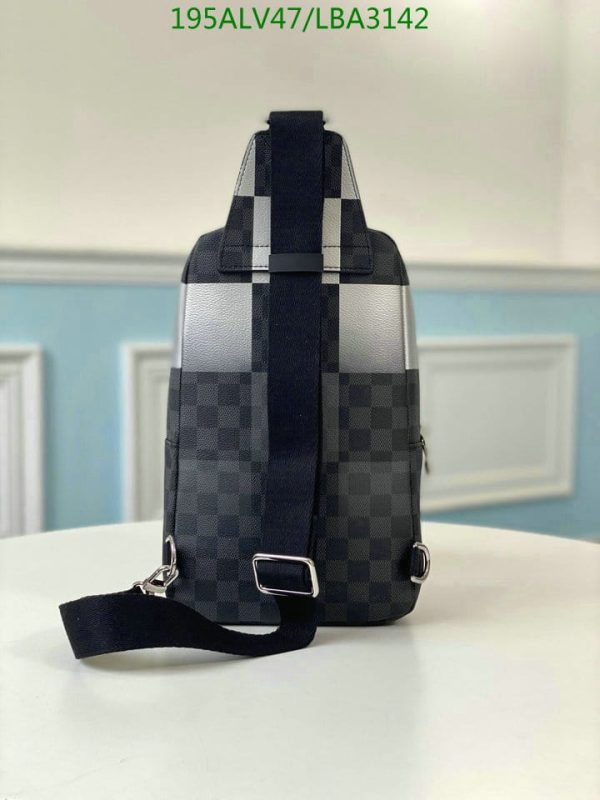 Louis Vuitton 1:1 Mirror Replica AVENUE SLING BAG WHITE DAMIER GRAPHITE GIANT LBA3142931254