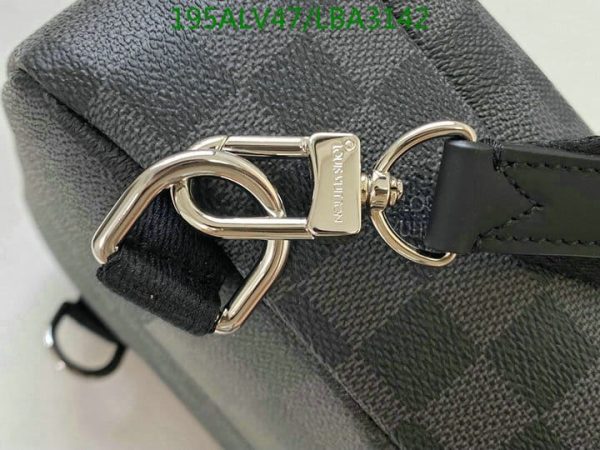 Louis Vuitton 1:1 Mirror Replica AVENUE SLING BAG WHITE DAMIER GRAPHITE GIANT LBA3142931254