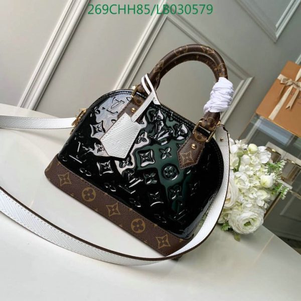 Louis Vuitton 1:1 Mirror Replica Alma BB Vernis in Amarante LB03057918432