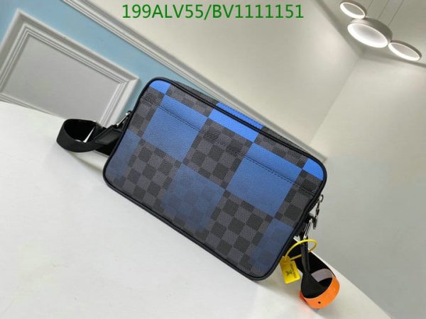 Louis Vuitton 1:1 Mirror Replica Alpha Messenger Bag In Blue Damier Graphite Giant Coated Canvas  LBV1111151245