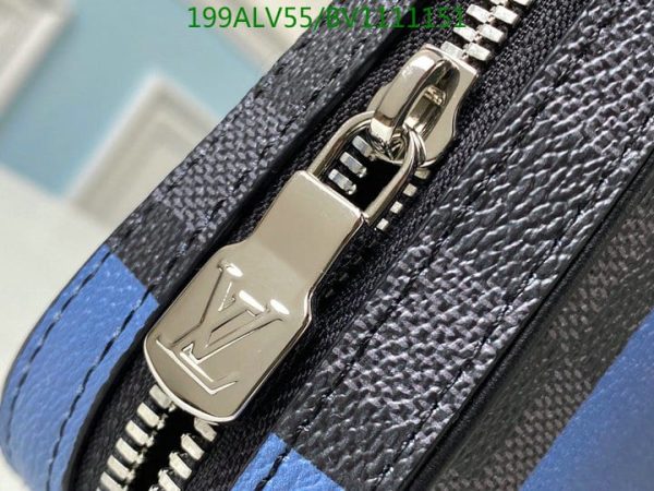 Louis Vuitton 1:1 Mirror Replica Alpha Messenger Bag In Blue Damier Graphite Giant Coated Canvas  LBV1111151245