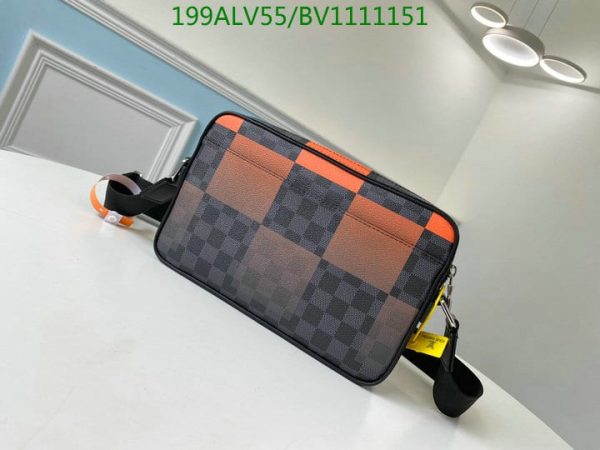 Louis Vuitton 1:1 Mirror Replica Alpha Messenger Bag In Blue Damier Graphite Giant Coated Canvas  LBV1111151245