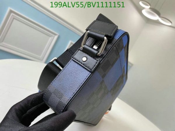 Louis Vuitton 1:1 Mirror Replica Alpha Messenger Bag In Blue Damier Graphite Giant Coated Canvas  LBV1111151245