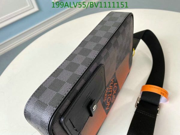 Louis Vuitton 1:1 Mirror Replica Alpha Messenger Bag In Blue Damier Graphite Giant Coated Canvas  LBV1111151245