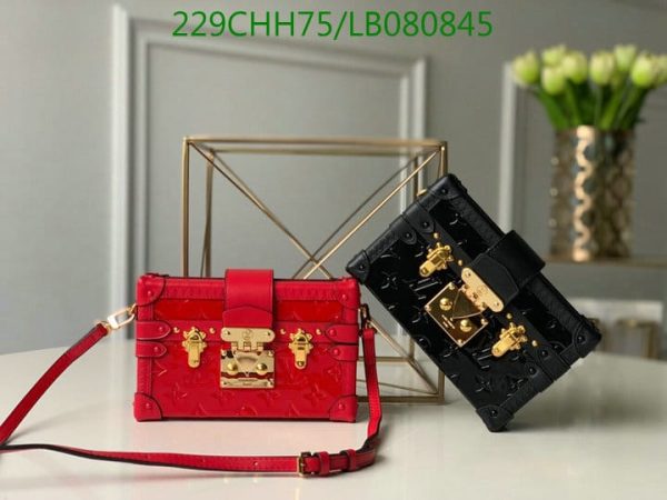 Louis Vuitton 1:1 Mirror Replica Autres Cuirs Petite Malle Rouge Bag LB08084526489