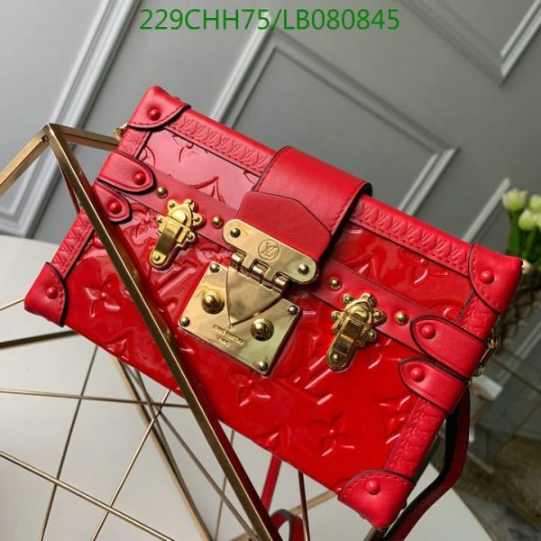 Louis Vuitton 1:1 Mirror Replica Autres Cuirs Petite Malle Rouge Bag LB08084526489