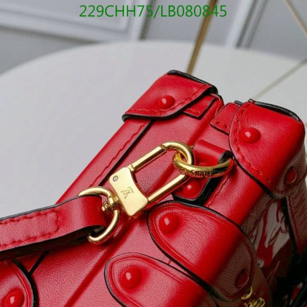 Louis Vuitton 1:1 Mirror Replica Autres Cuirs Petite Malle Rouge Bag LB08084526489