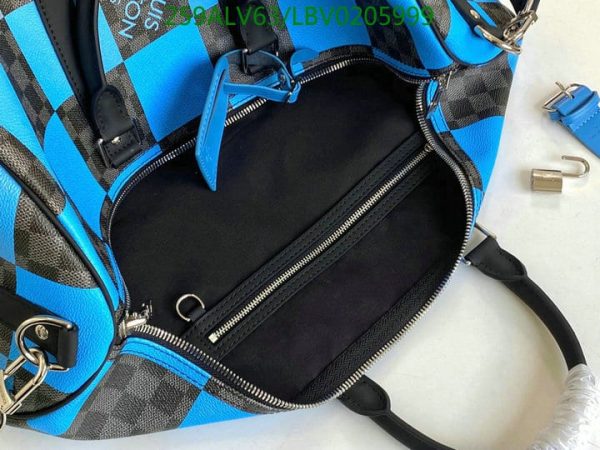 Louis Vuitton 1:1 Mirror Replica Black Blue Keepall Bandouliere Giant LBV0205999976