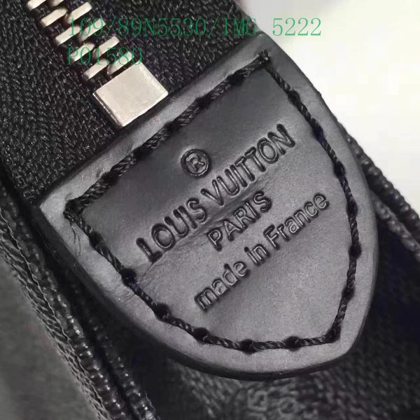 Louis Vuitton 1:1 Mirror Replica Black Damier Graphite Rope Pochette Voyage Blue LB11304731256