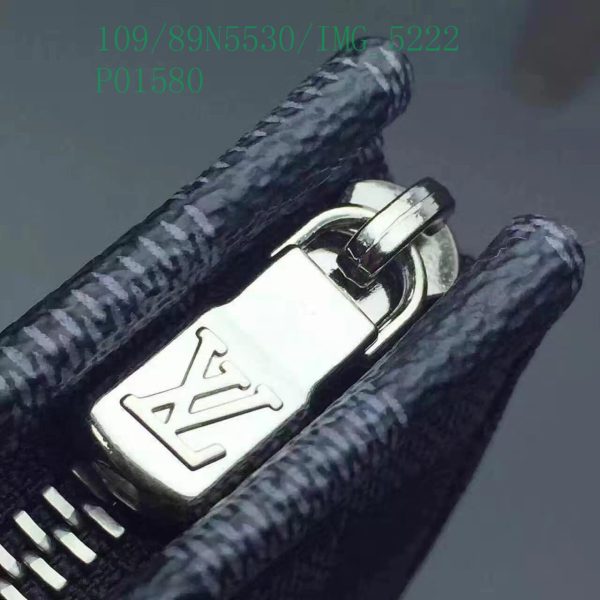 Louis Vuitton 1:1 Mirror Replica Black Damier Graphite Rope Pochette Voyage Blue LB11304731256