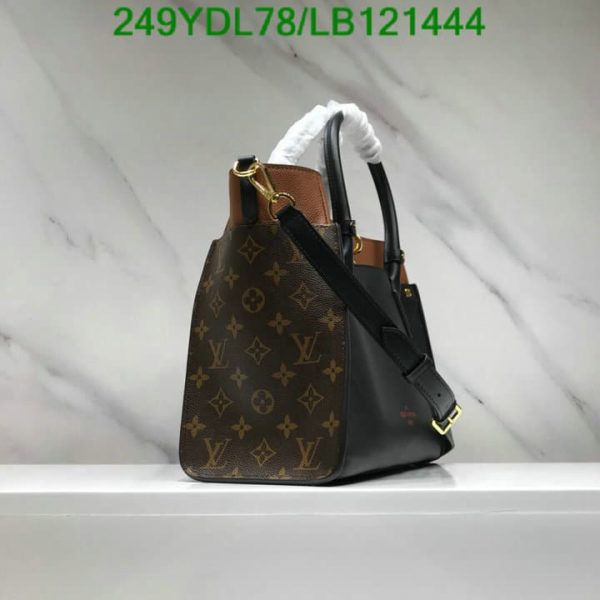 Louis Vuitton 1:1 Mirror Replica Black Monogram Canvas and Leather On My Side MM Bag  LB12144498765