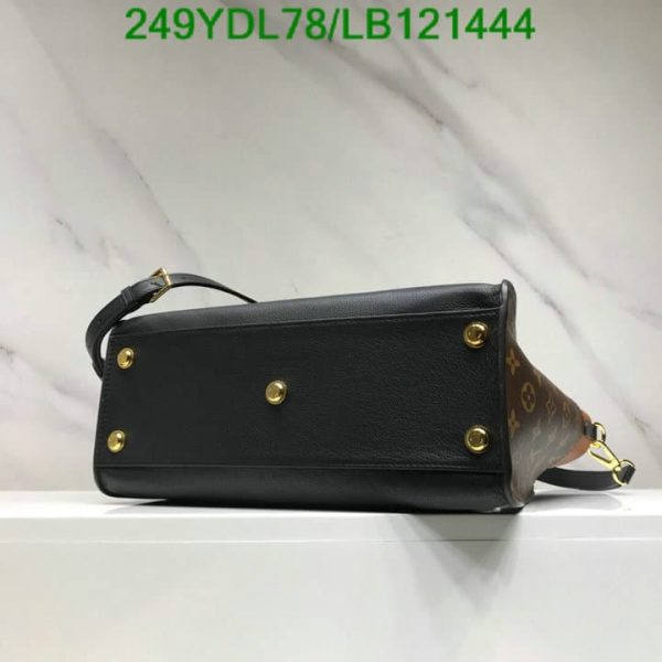 Louis Vuitton 1:1 Mirror Replica Black Monogram Canvas and Leather On My Side MM Bag  LB12144498765