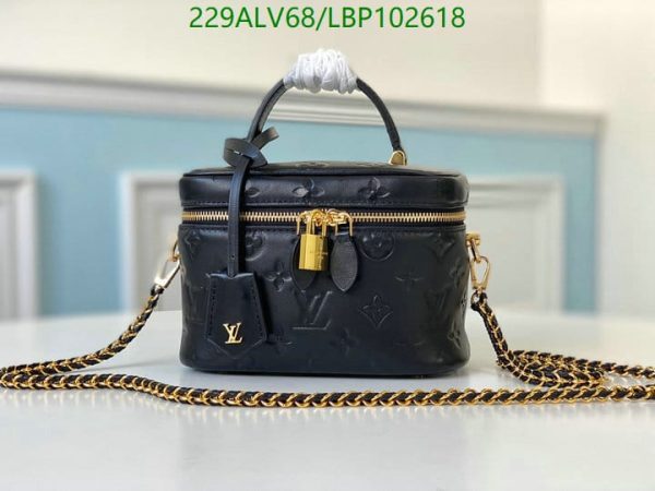 Louis Vuitton 1:1 Mirror Replica Black Monogram Ink Vanity PM Bag LBP1026183167