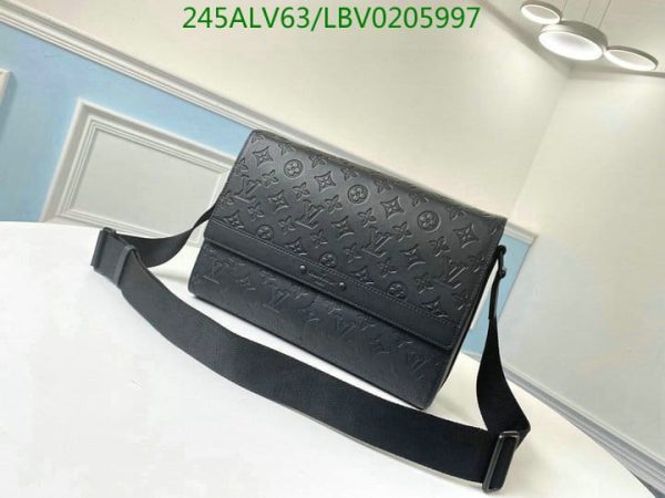 Louis Vuitton 1:1 Mirror Replica Black Monogram Shadow Leather Gaston Wearable Wallet Black Hardware LBV0205997316