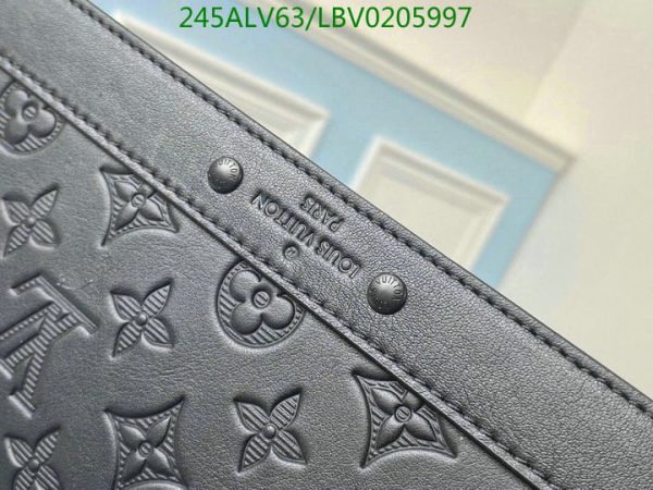 Louis Vuitton 1:1 Mirror Replica Black Monogram Shadow Leather Gaston Wearable Wallet Black Hardware LBV0205997316