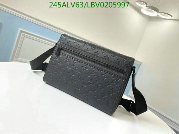 Louis Vuitton 1:1 Mirror Replica Black Monogram Shadow Leather Gaston Wearable Wallet Black Hardware LBV0205997316