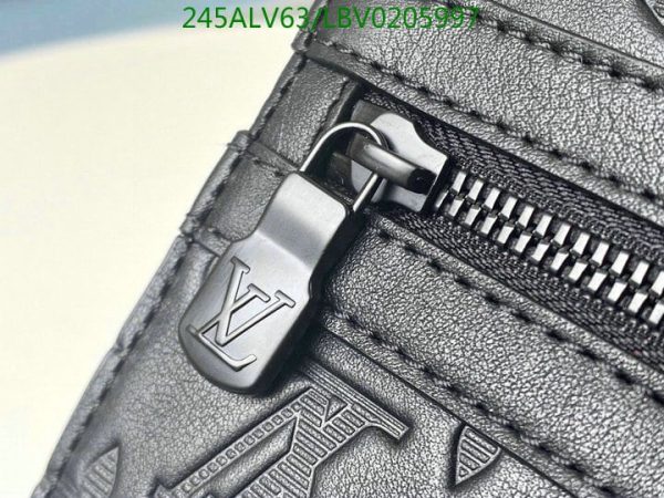 Louis Vuitton 1:1 Mirror Replica Black Monogram Shadow Leather Gaston Wearable Wallet Black Hardware LBV0205997316