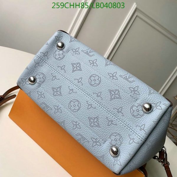 Louis Vuitton 1:1 Mirror Replica Blue Mahina Leather Hina PM Bag LB04080331245