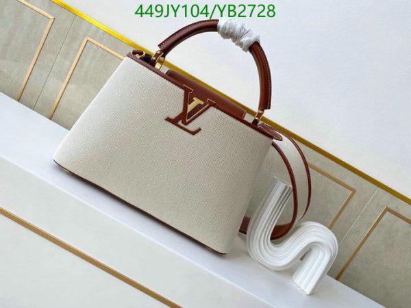 Louis Vuitton 1:1 Mirror Replica Capucines MM Cream YB27289765438