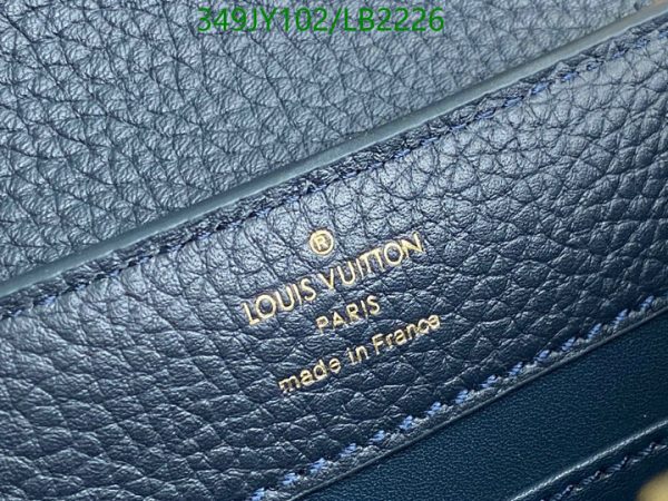 Louis Vuitton 1:1 Mirror Replica Capucines MM Taurillon Python Leather Satchel Bag Blue LB22262241234